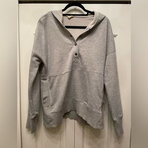 Bibi half snap hoodie sweatshirt